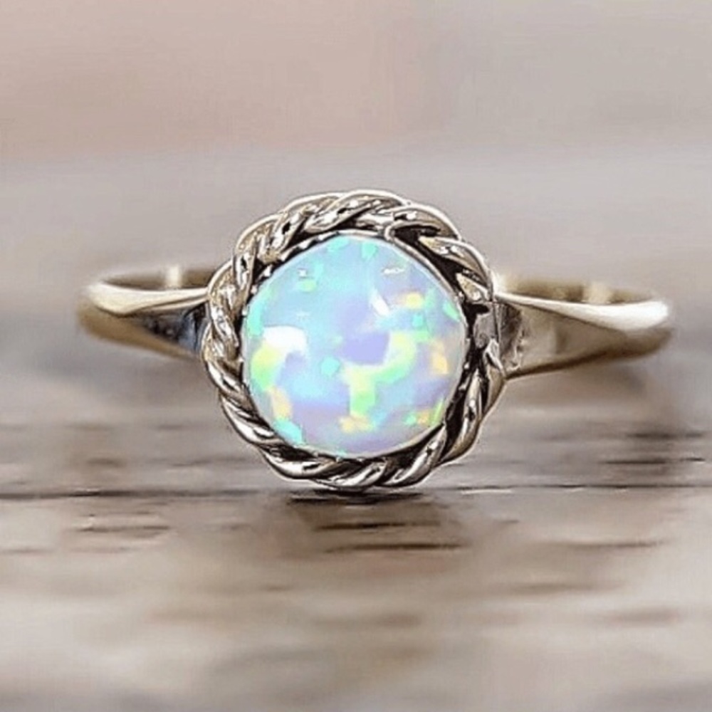Gorgeous opal ring set - Picture 3 of 4